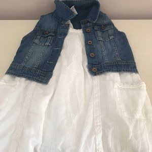 Dress with denim vest 3t